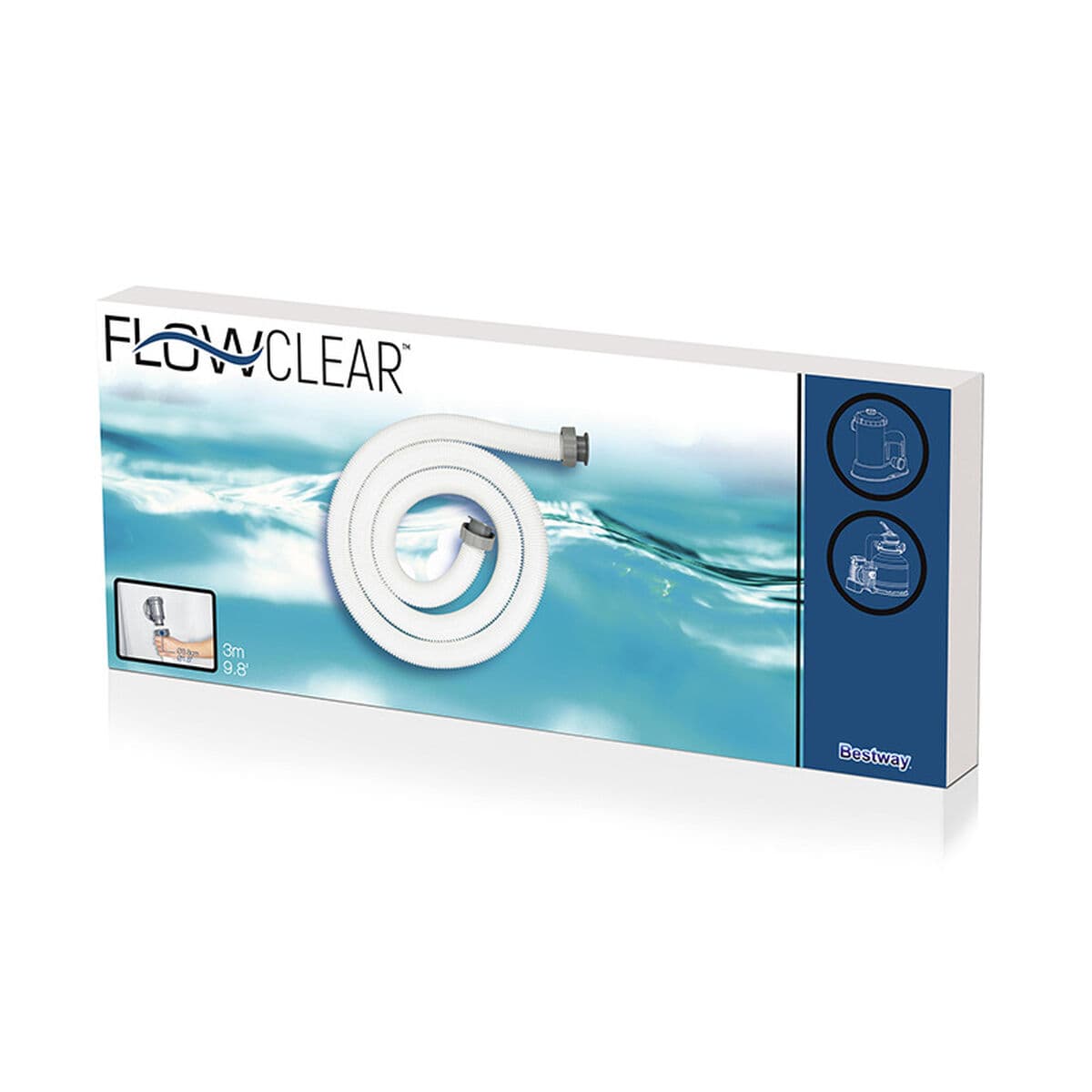 Bestway Filtrationsschlauch mit Gewinde 3M D3,83 cm Pool und Garten 58368 - Thumbnail 2