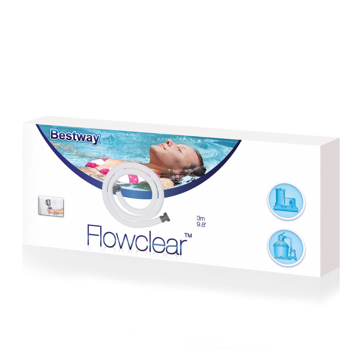 Bestway Filtrationsschlauch mit Gewinde 3M D3,83 cm Pool und Garten 58368 - Thumbnail 5