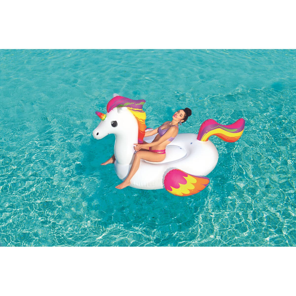 Bestway Aufblasbare Figur Einhorn mit Griffen 224x164 cm Strand und Pool 41113 - Thumbnail 8