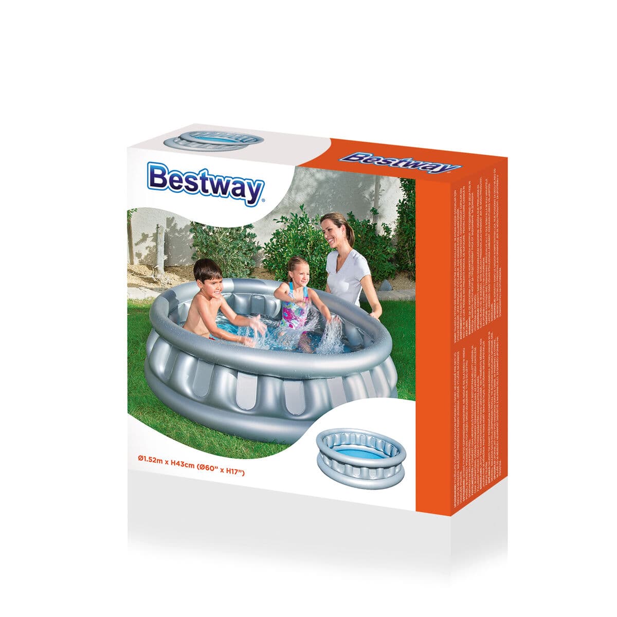 Bestway Aufblasbares Kinderbecken 3 Kammern Raumschiff 152x43 cm +3 Jahre Garten 51080 - Thumbnail 5