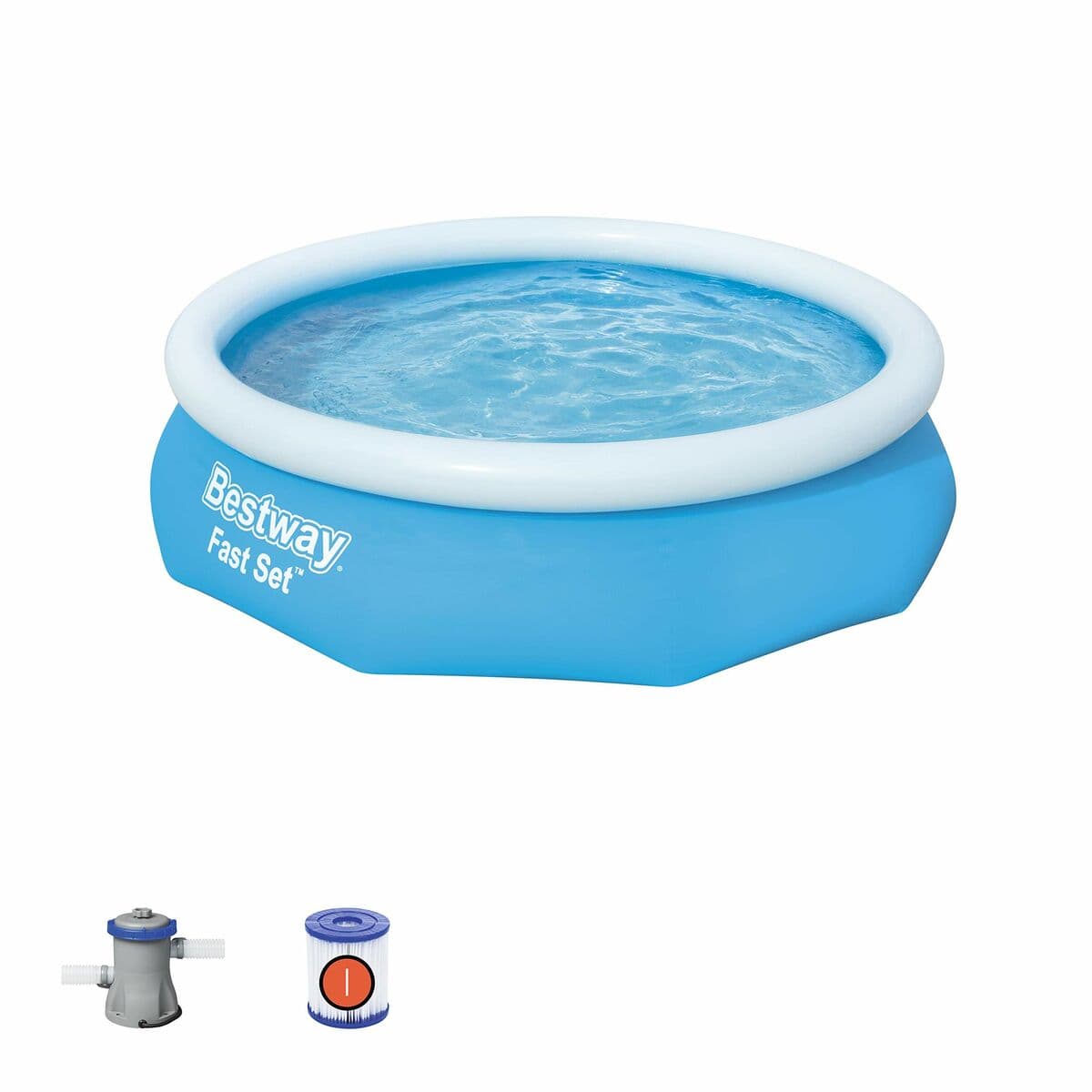 Bestway Aufblasbares Becken für Erwachsene mit Filter 305x76 cm Garten 57270 - Thumbnail 6