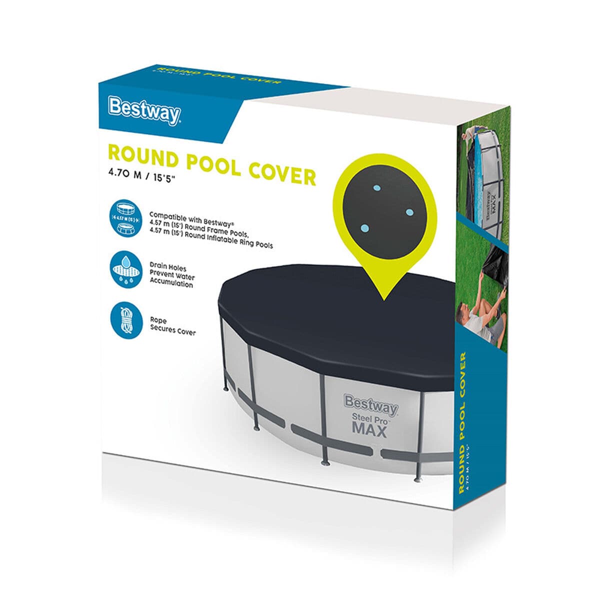Bestway Poolabdeckung PVC D457 cm Garten 58038 - Thumbnail 2