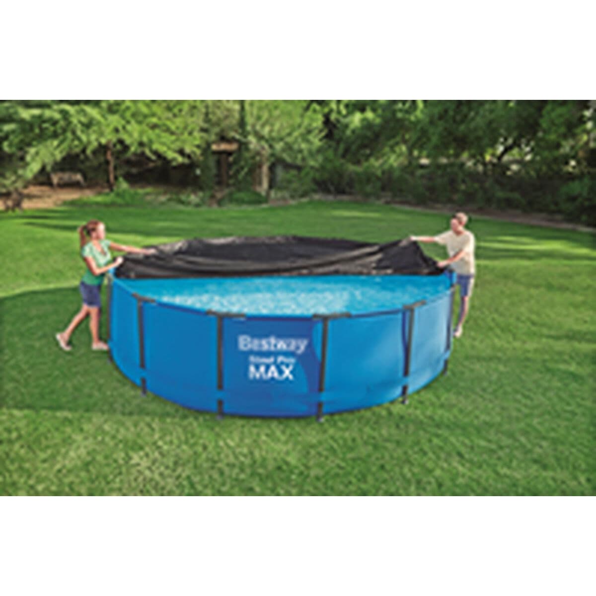 Bestway Poolabdeckung PVC D457 cm Garten 58038 - Thumbnail 5