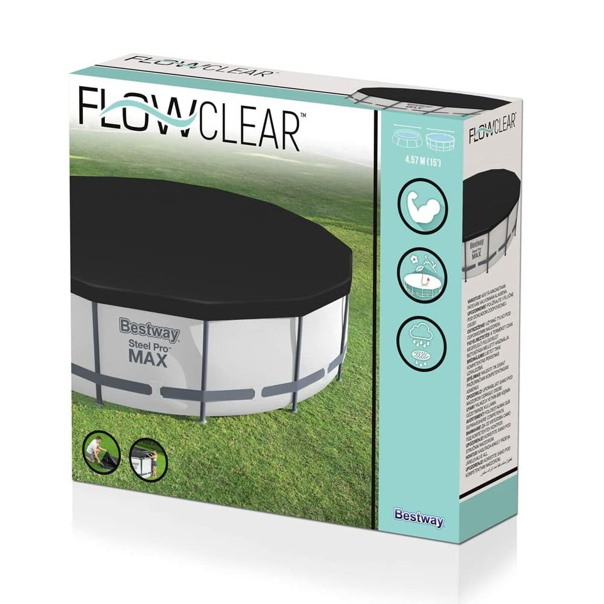 Bestway Poolabdeckung PVC D457 cm Garten 58038 - Thumbnail 6