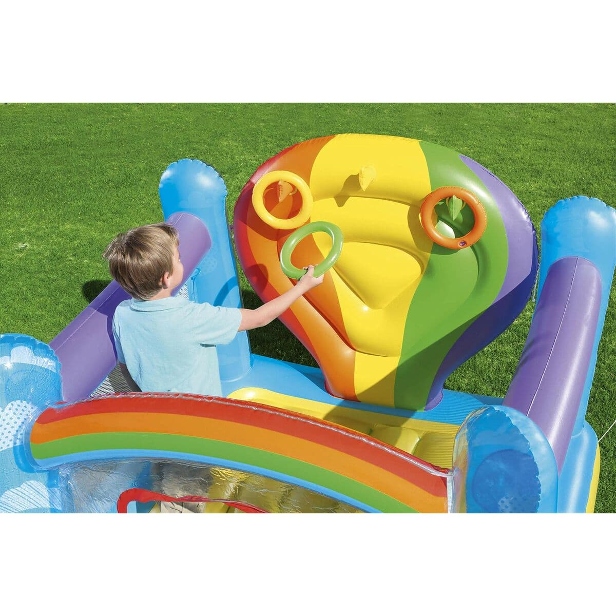 Bestway Hüpfburg Spiele Ringe 175x173x137 cm +3 Jahre Garten 52269 - Thumbnail 7