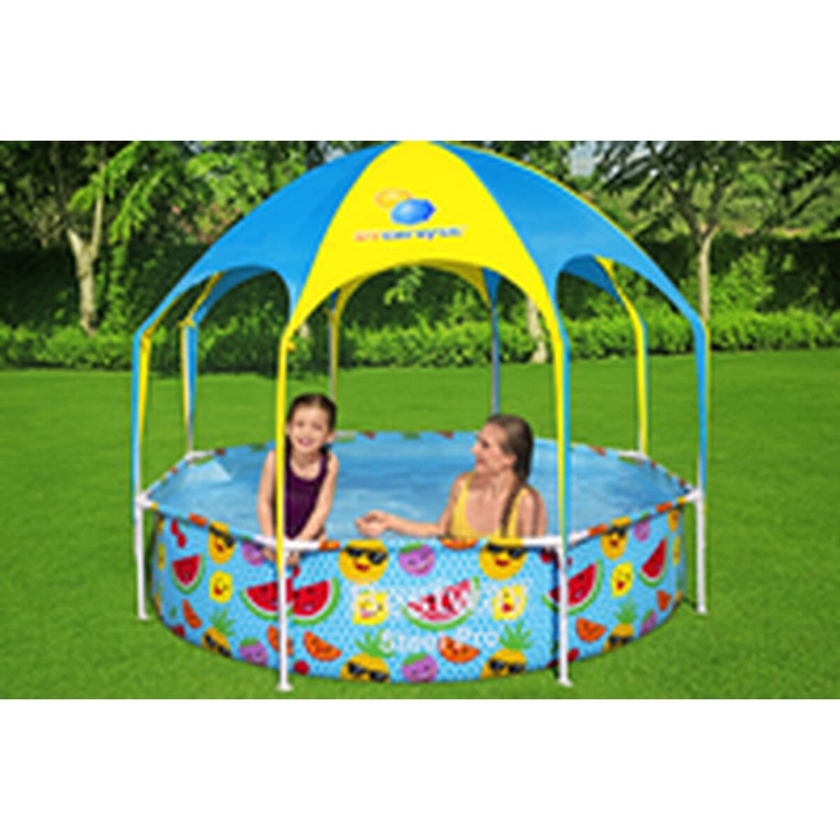 Bestway Starre Erwachsenenschwimmbecken 244x51 cm Garten 56432 - Thumbnail 8