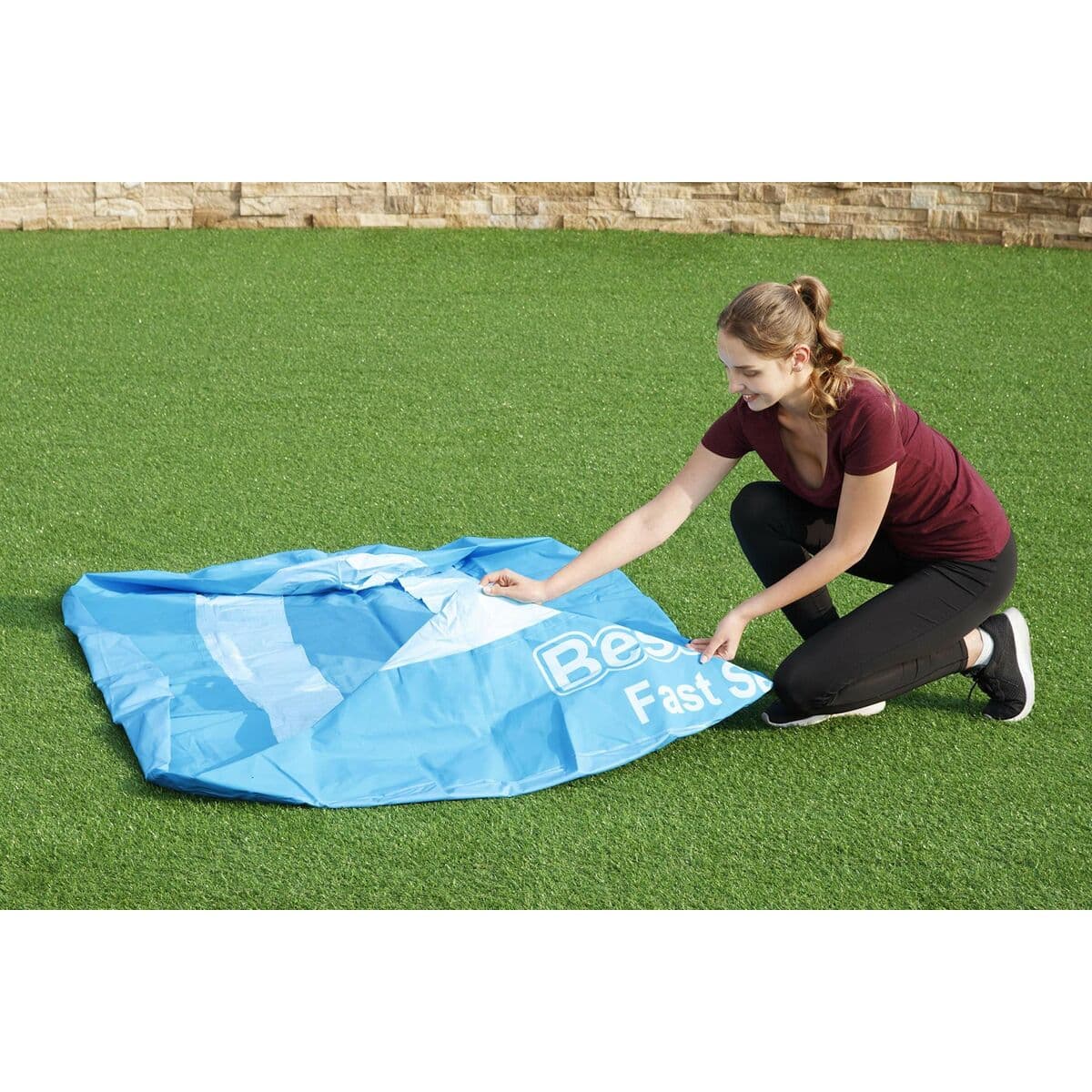 Bestway Aufblasbares Schwimmbecken für Erwachsene Ring 183x51 cm Garten 57392 - Thumbnail 8