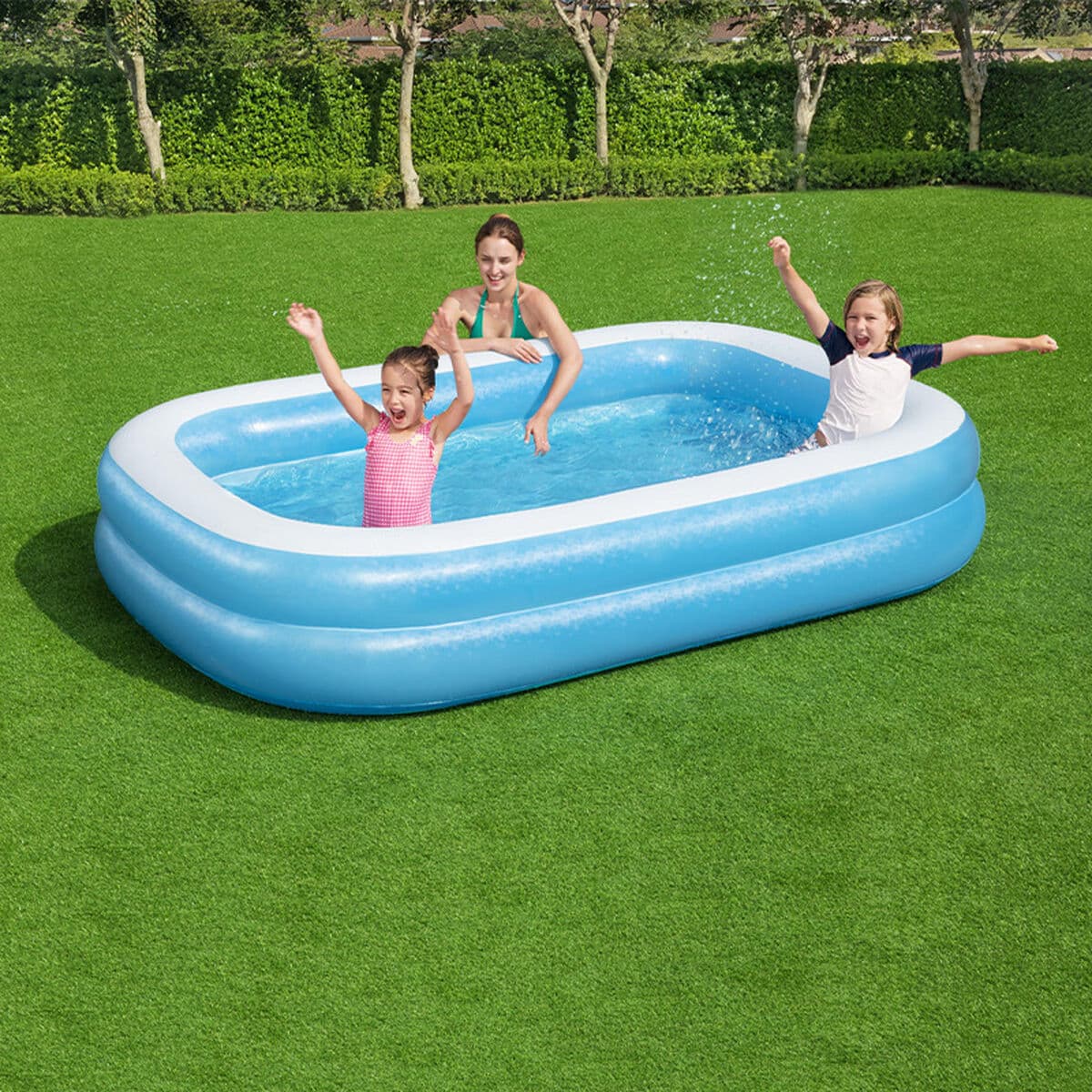 Aufblasbares Planschbecken für Kinder Bestway Bunt 262 x 175 x 51 cm - Thumbnail 3