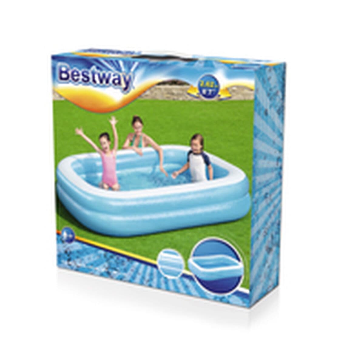 Aufblasbares Planschbecken für Kinder Bestway Bunt 262 x 175 x 51 cm - Thumbnail 5