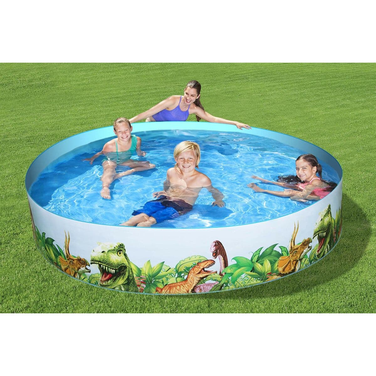 Bestway Starres Kinderbecken PVC Dinosaurier 244x46 cm +3 Jahre Garten 55001 - Thumbnail 7