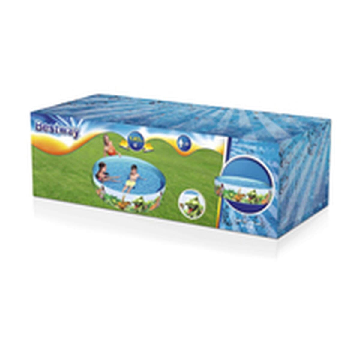 Bestway Starres Kinderbecken PVC Dinosaurier 183x38 cm +2 Jahre Garten 55022 - Thumbnail 6