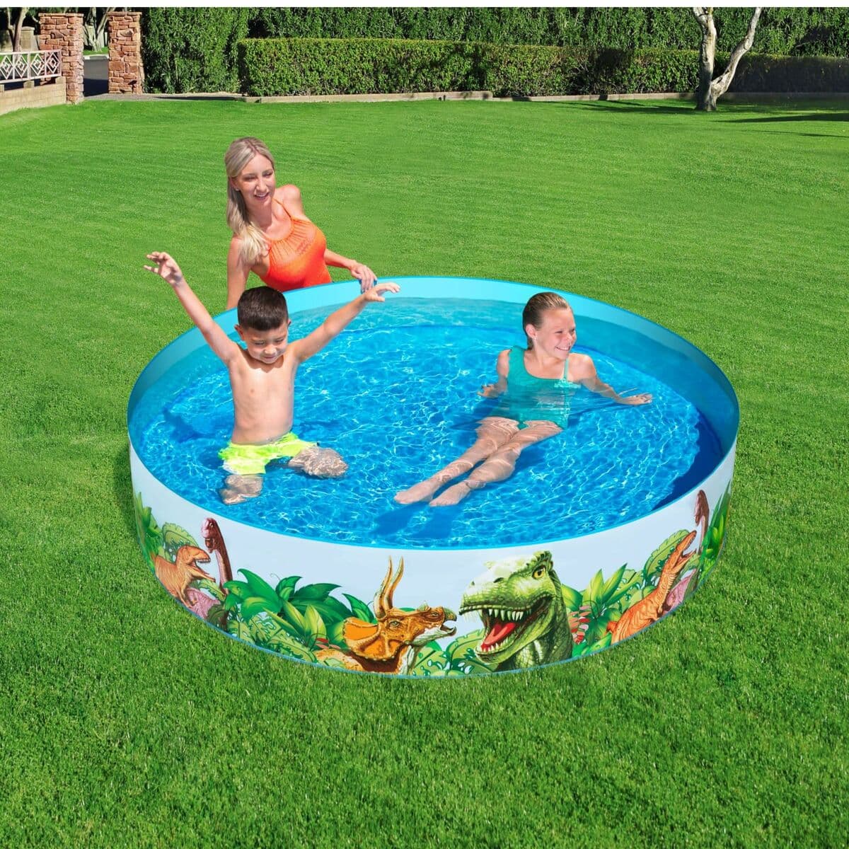Bestway Starres Kinderbecken PVC Dinosaurier 183x38 cm +2 Jahre Garten 55022 - Thumbnail 7