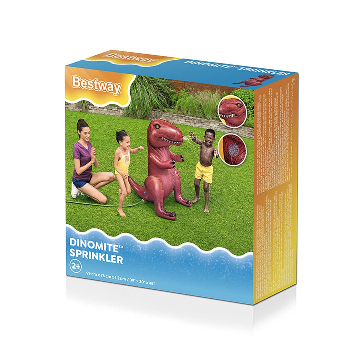 Bestway Sprinkler Aufblasbarer Dinosaurier 99x76x122 cm +3 Jahre Garten 52294 - Thumbnail 2