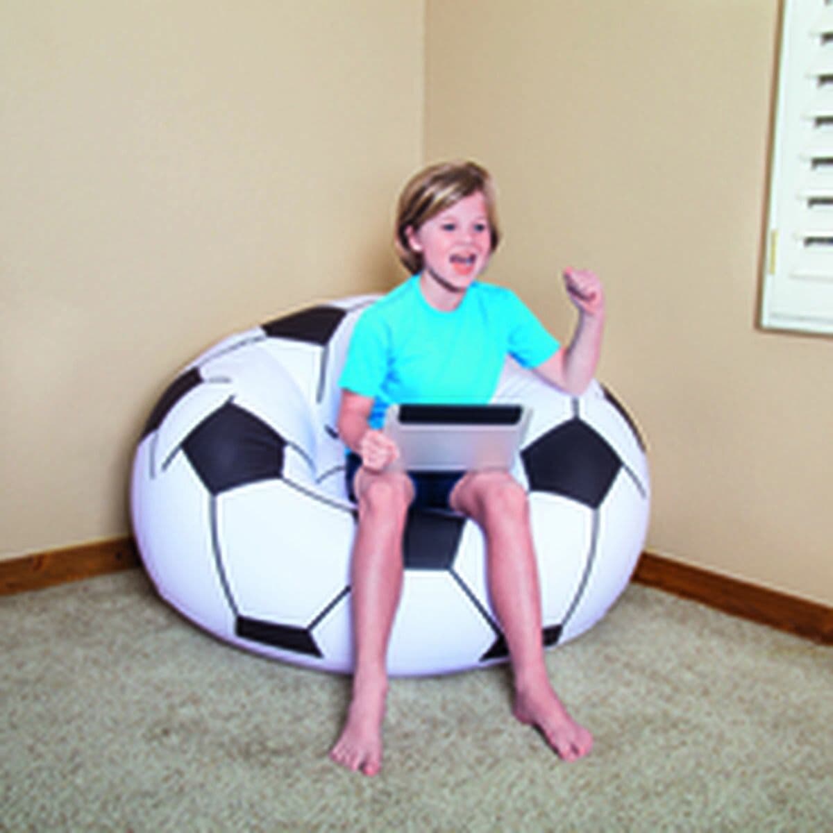 Bestway Riesiger Fußballsessel 114x112x66 cm +6 Jahre Innen- und Gartennutzung 75010 - Thumbnail 8