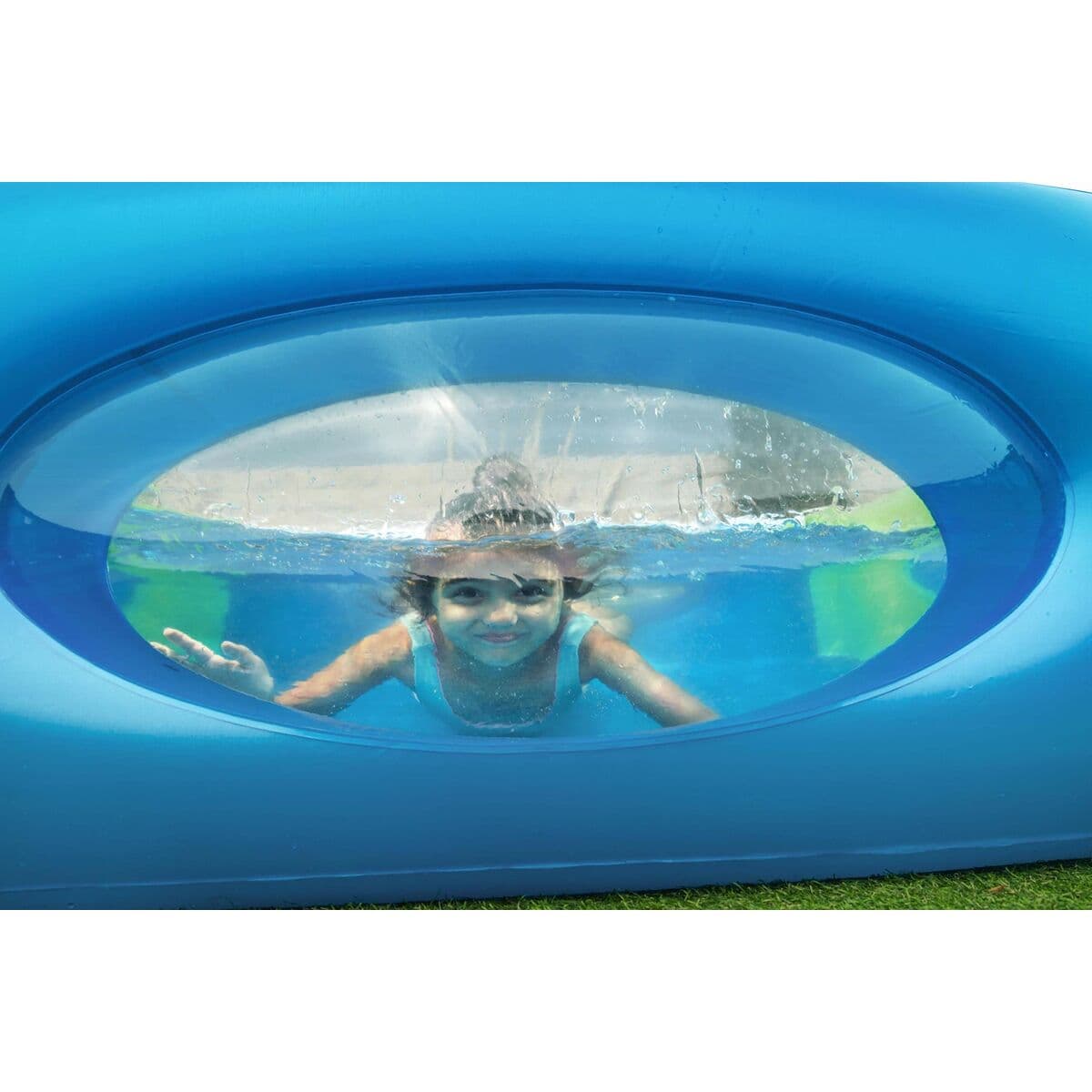 Bestway Aufblasbarer Pool mit Fenstern 168x168x56 cm +6 Jahre Garten 51132 - Thumbnail 7