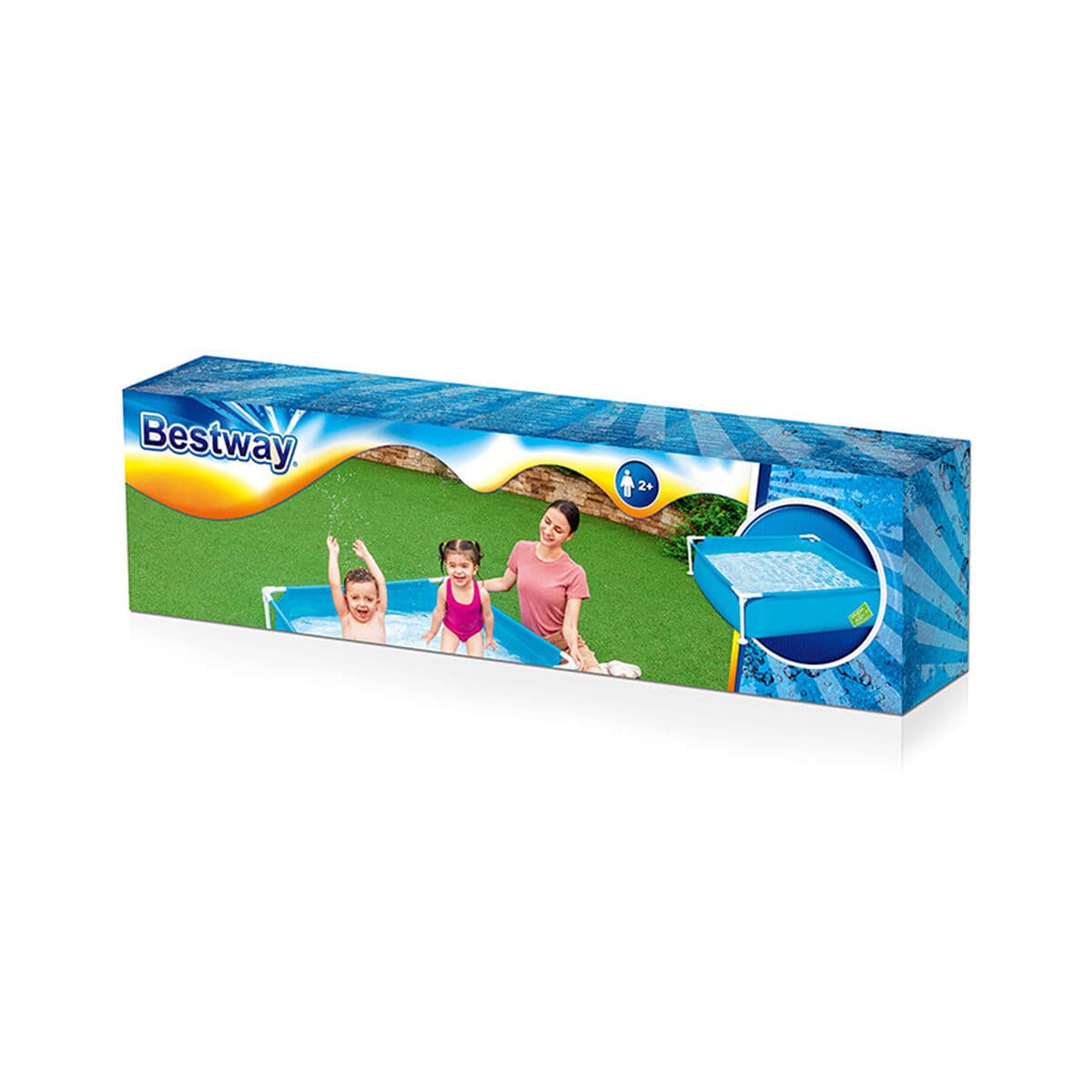 Bestway Stabile Kinderpool 122x122x30,5 cm +2 Jahre Garten 56217 - Thumbnail 2