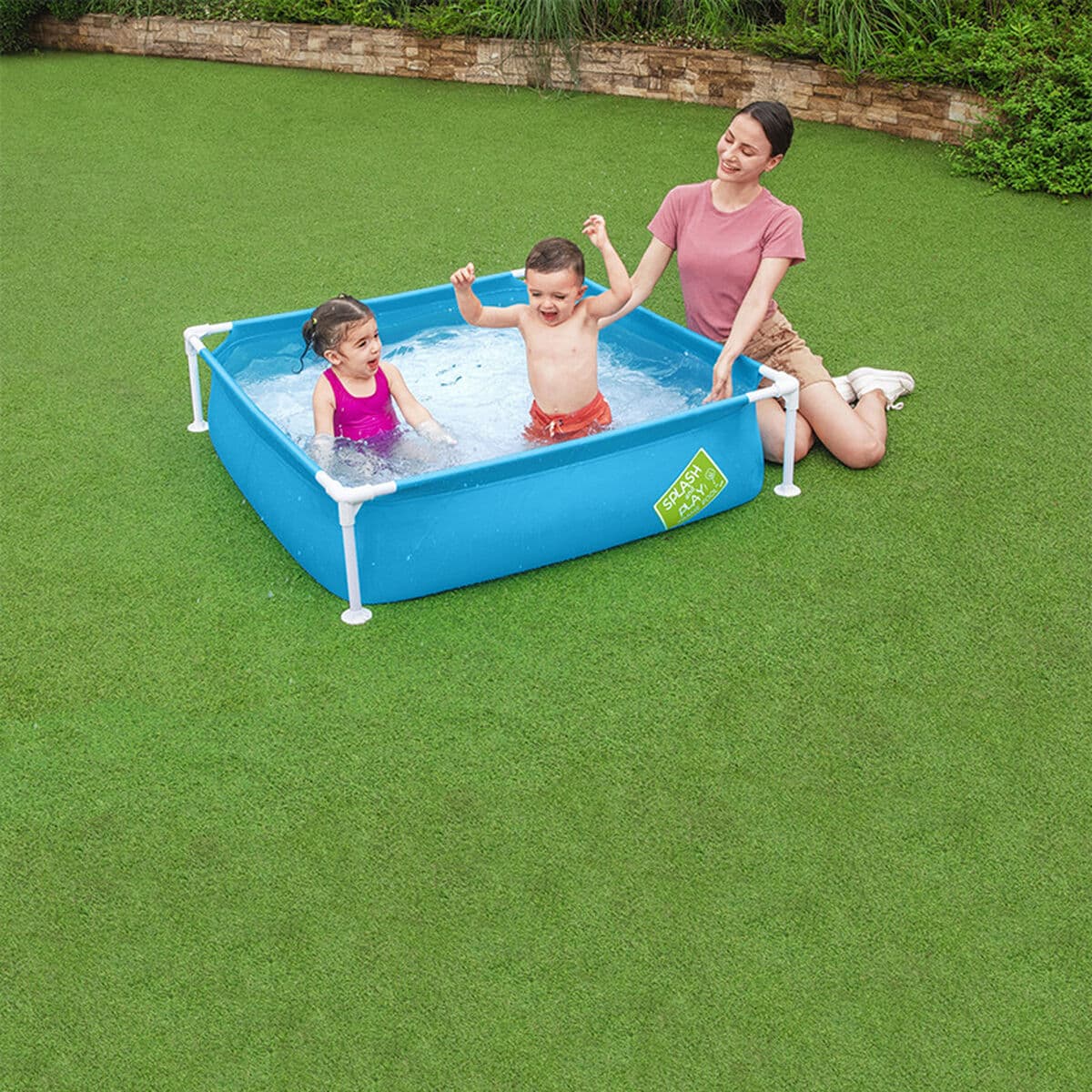 Bestway Stabile Kinderpool 122x122x30,5 cm +2 Jahre Garten 56217 - Thumbnail 3