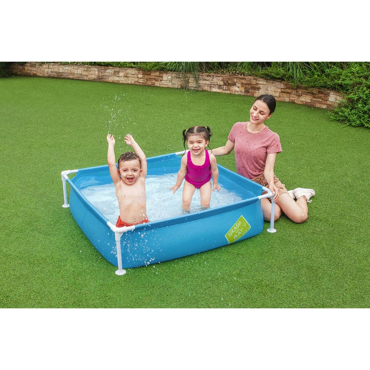 Bestway Stabile Kinderpool 122x122x30,5 cm +2 Jahre Garten 56217 - Thumbnail 5