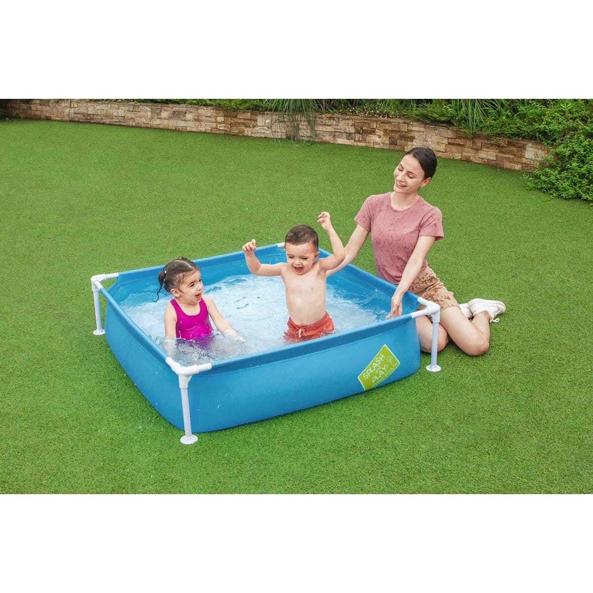 Bestway Stabile Kinderpool 122x122x30,5 cm +2 Jahre Garten 56217 - Thumbnail 6