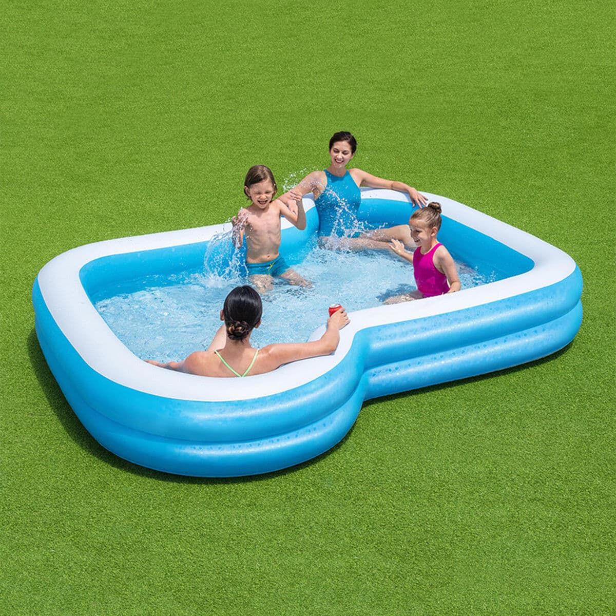 Bestway Aufblasbares Pool 2 Kammern Family 305x274x46 cm +3 Jahre Garten 54321 - Thumbnail 3
