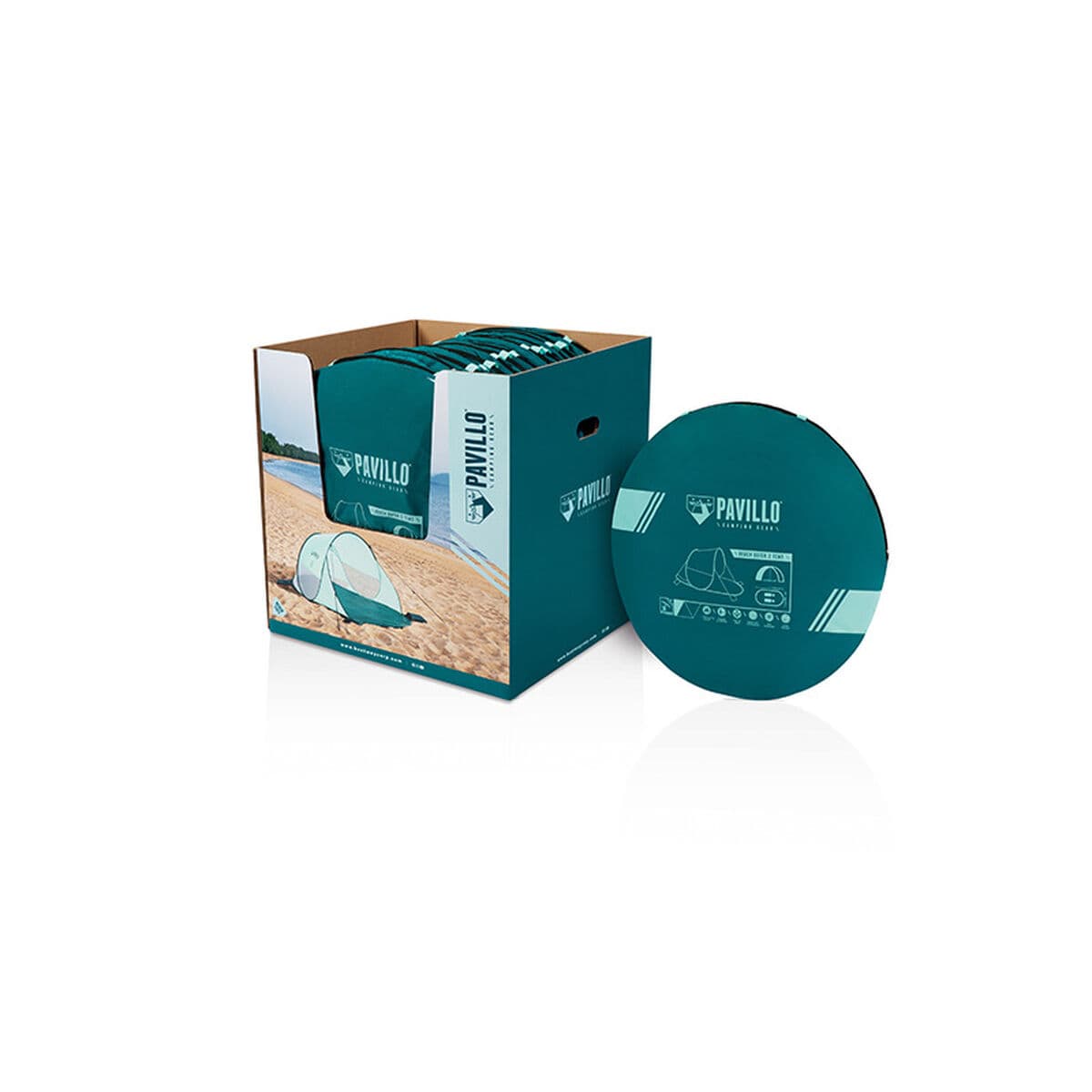 Bestway Polyester Fiberglaszelt UPF 80+ 200x120x90 cm Camping und Strand 68107 - Thumbnail 2