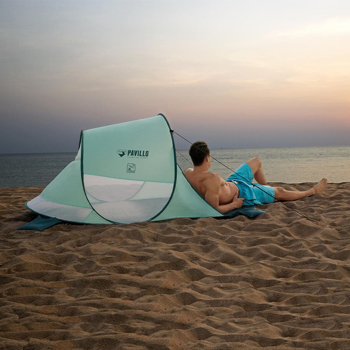 Bestway Polyester Fiberglaszelt UPF 80+ 200x120x90 cm Camping und Strand 68107 - Thumbnail 3