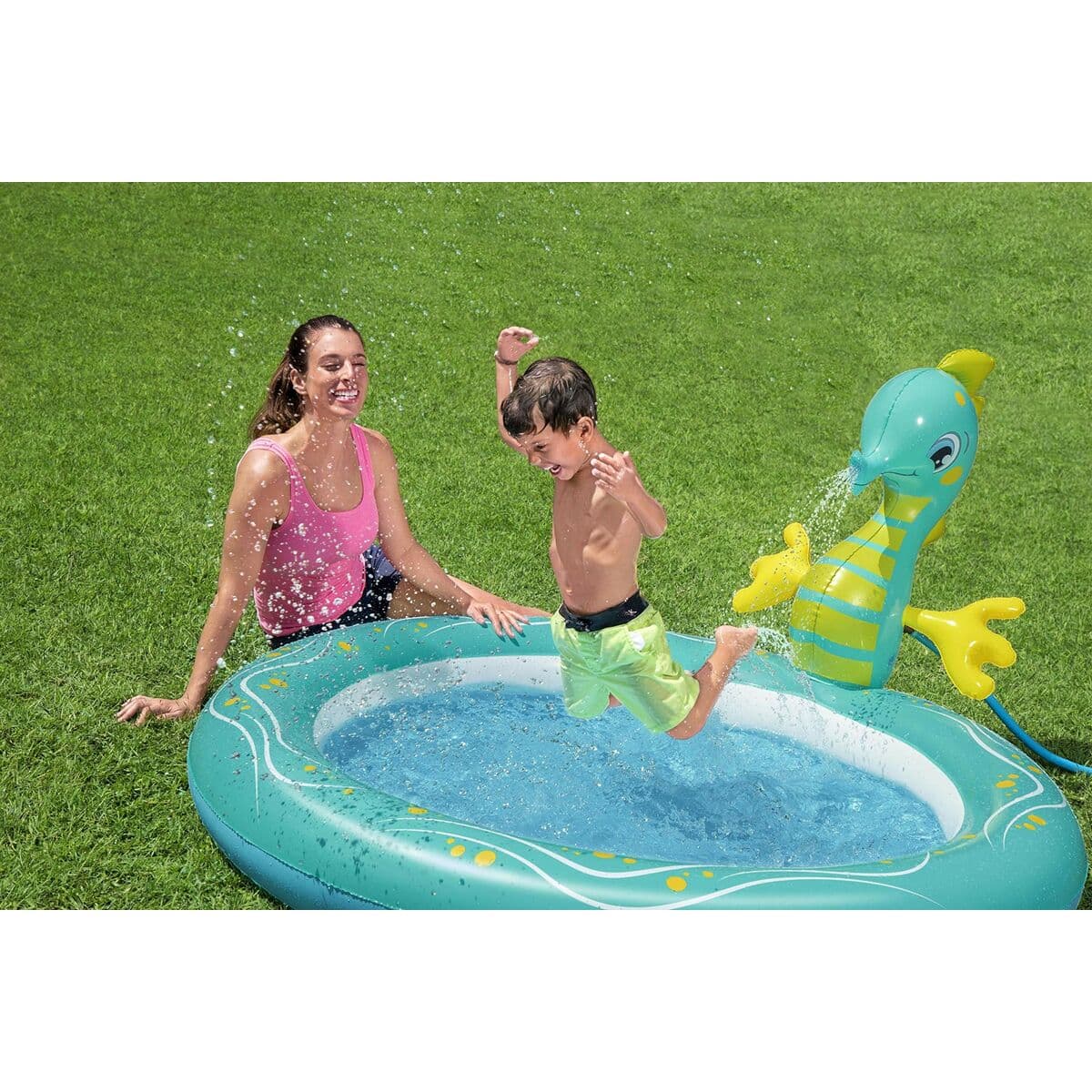 Bestway Aufblasbares Kinderbecken Düsenpferd 188x160x86 cm +2 Jahre Garten 53114 - Thumbnail 6