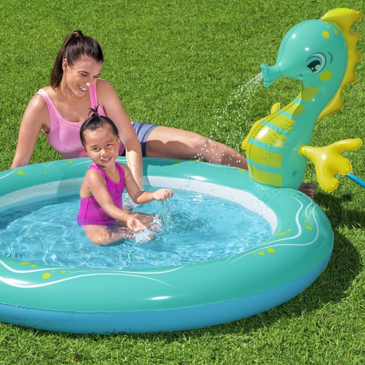 Bestway Aufblasbares Kinderbecken Düsenpferd 188x160x86 cm +2 Jahre Garten 53114 - Thumbnail 8