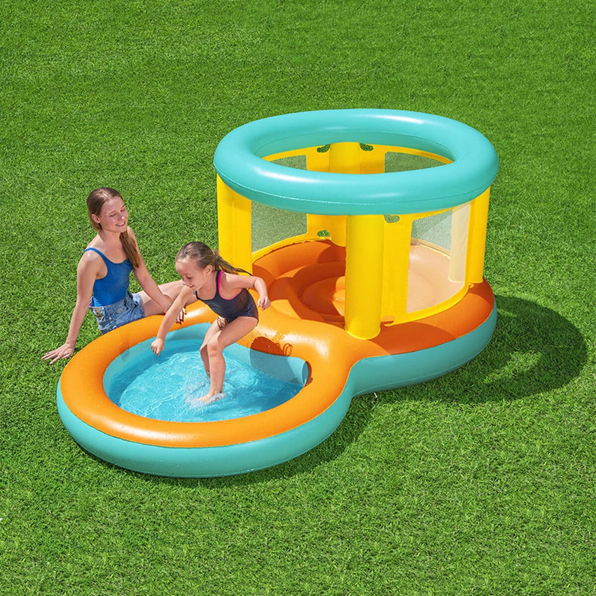 Bestway aufblasbares Poolspielzentrum Hüpfburg 239x142x102 cm +3 bis 6 Jahre Garten 52385 - Thumbnail 3