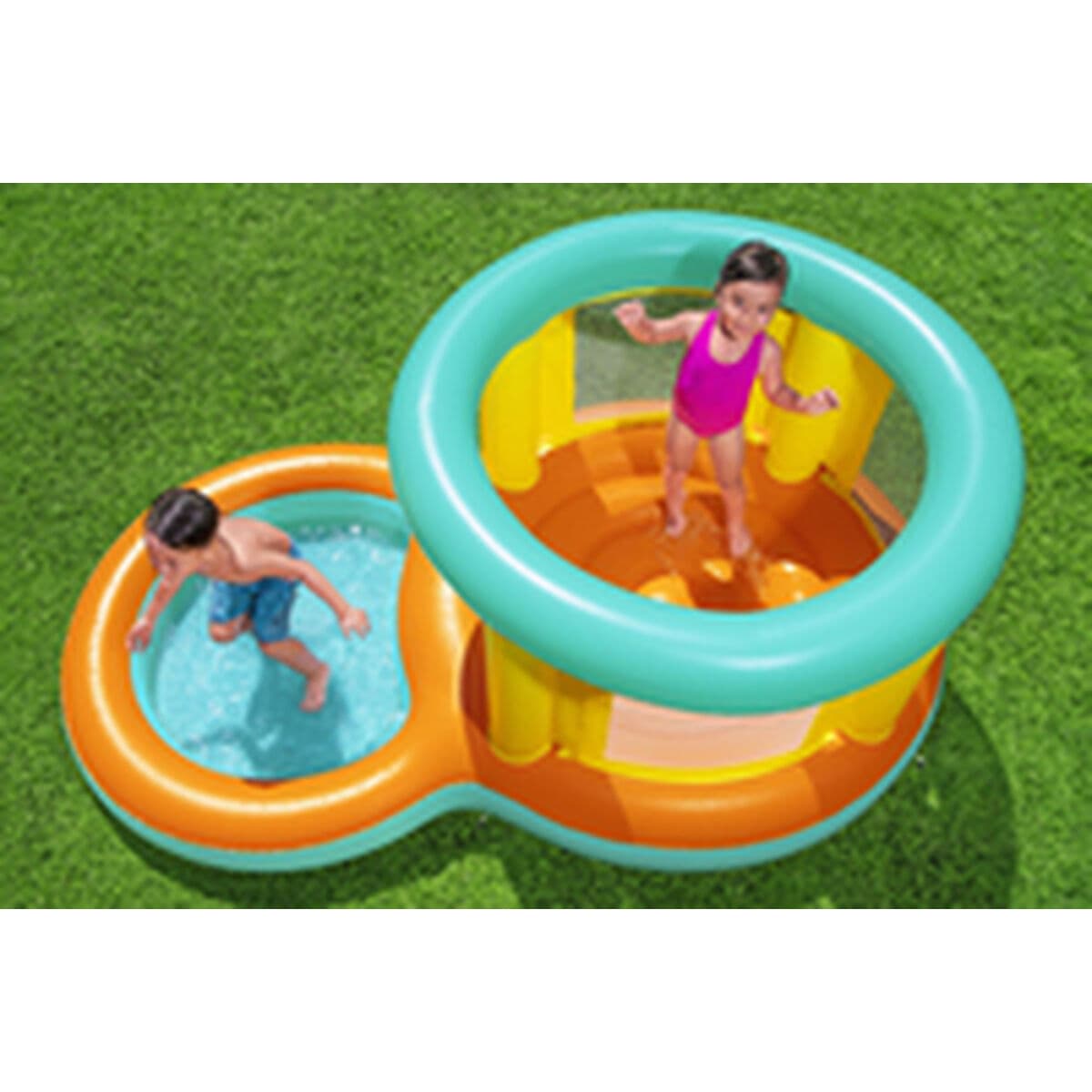 Bestway aufblasbares Poolspielzentrum Hüpfburg 239x142x102 cm +3 bis 6 Jahre Garten 52385 - Thumbnail 8