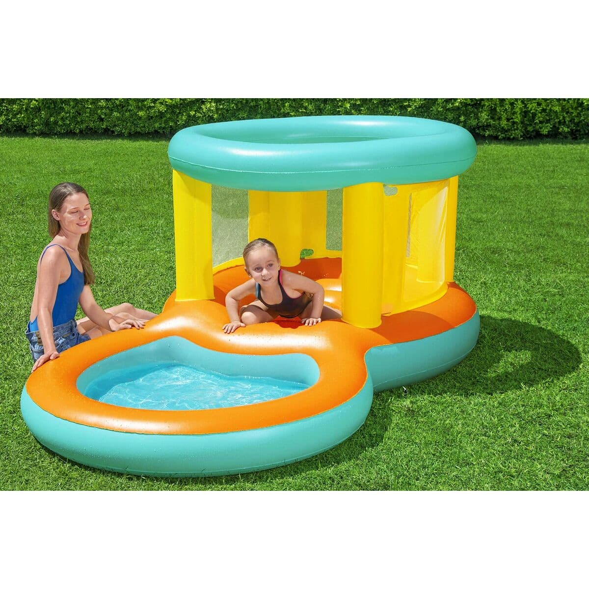 Bestway aufblasbares Poolspielzentrum Hüpfburg 239x142x102 cm +3 bis 6 Jahre Garten 52385 - Thumbnail 5