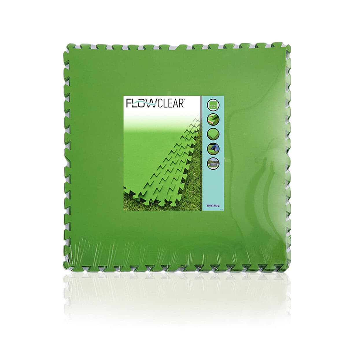 Bestway Poolboden Foam Grün 9 Stücke 78x78 cm Garten 58636 - Thumbnail 2