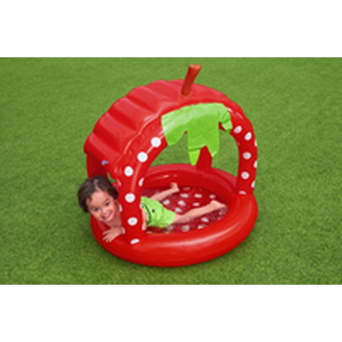 Bestway Aufblasbares Kinderpool mit Dach Gepolsterter Boden 91x91x91 cm +2 Jahre Garten 52387 - Thumbnail 8