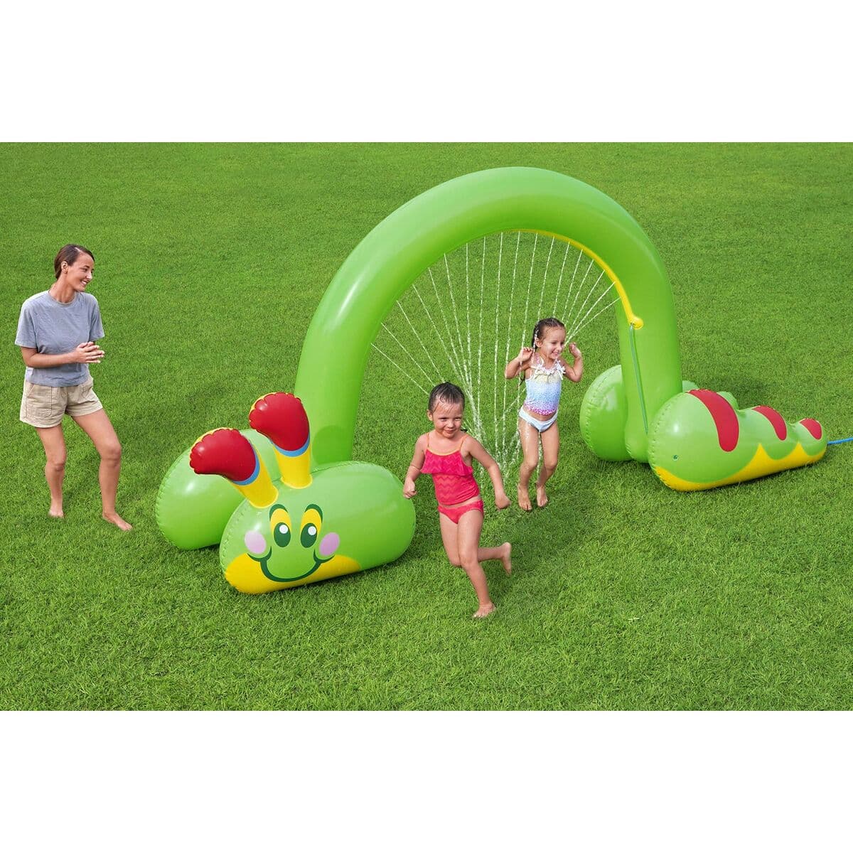 Bestway Riesiger aufblasbarer Sprinklerwurm 338x110x188 cm +2 Jahre Garten 52398 - Thumbnail 5