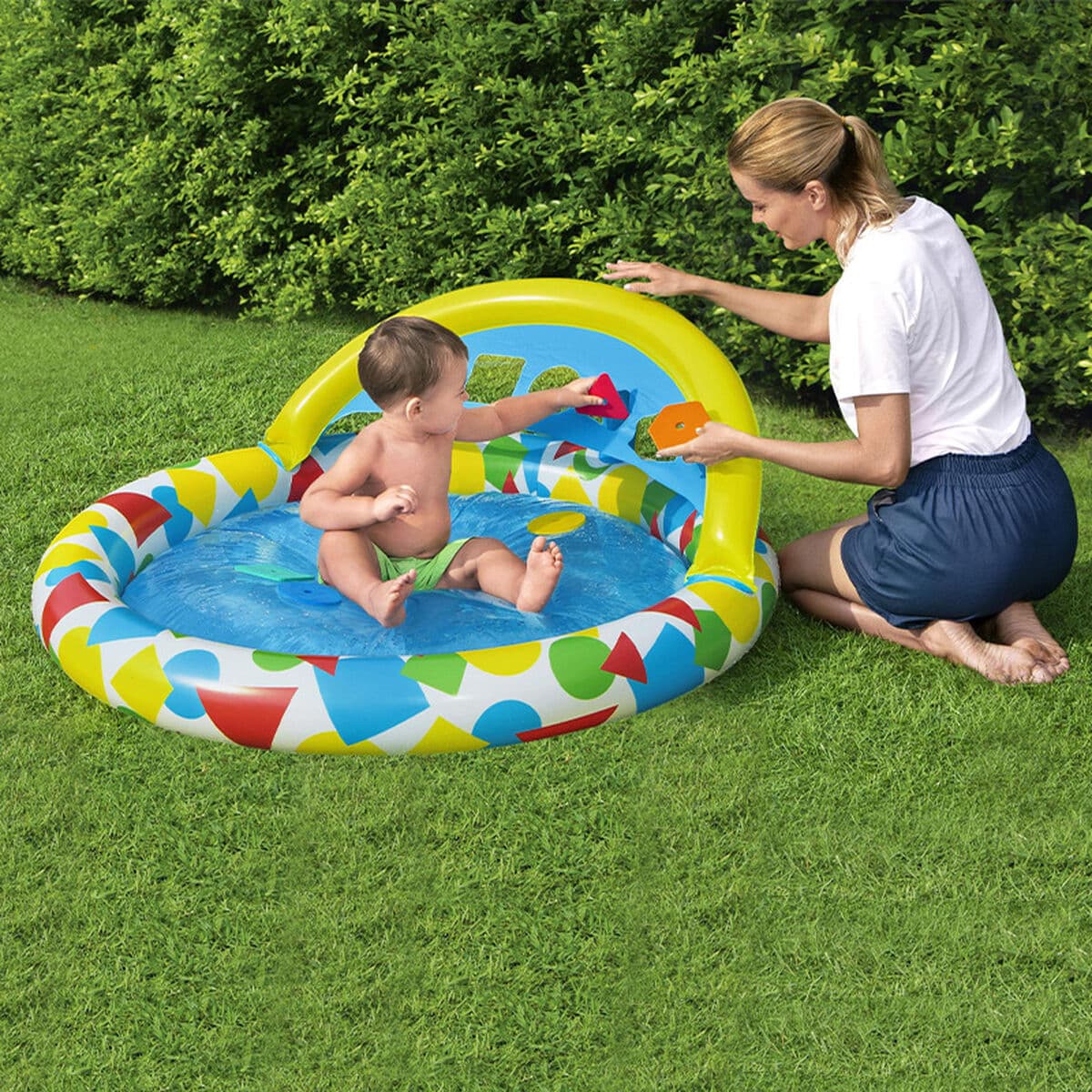 Bestway Aufblasbares Kinderlernbecken 120x117x46 cm +4 Monate Garten 52378 - Thumbnail 5