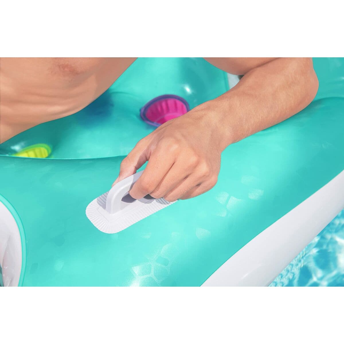 Bestway Doppel-Luftmatratze Becher mit Kühler 224x174 cm Strand und Pool 43045 - Thumbnail 7