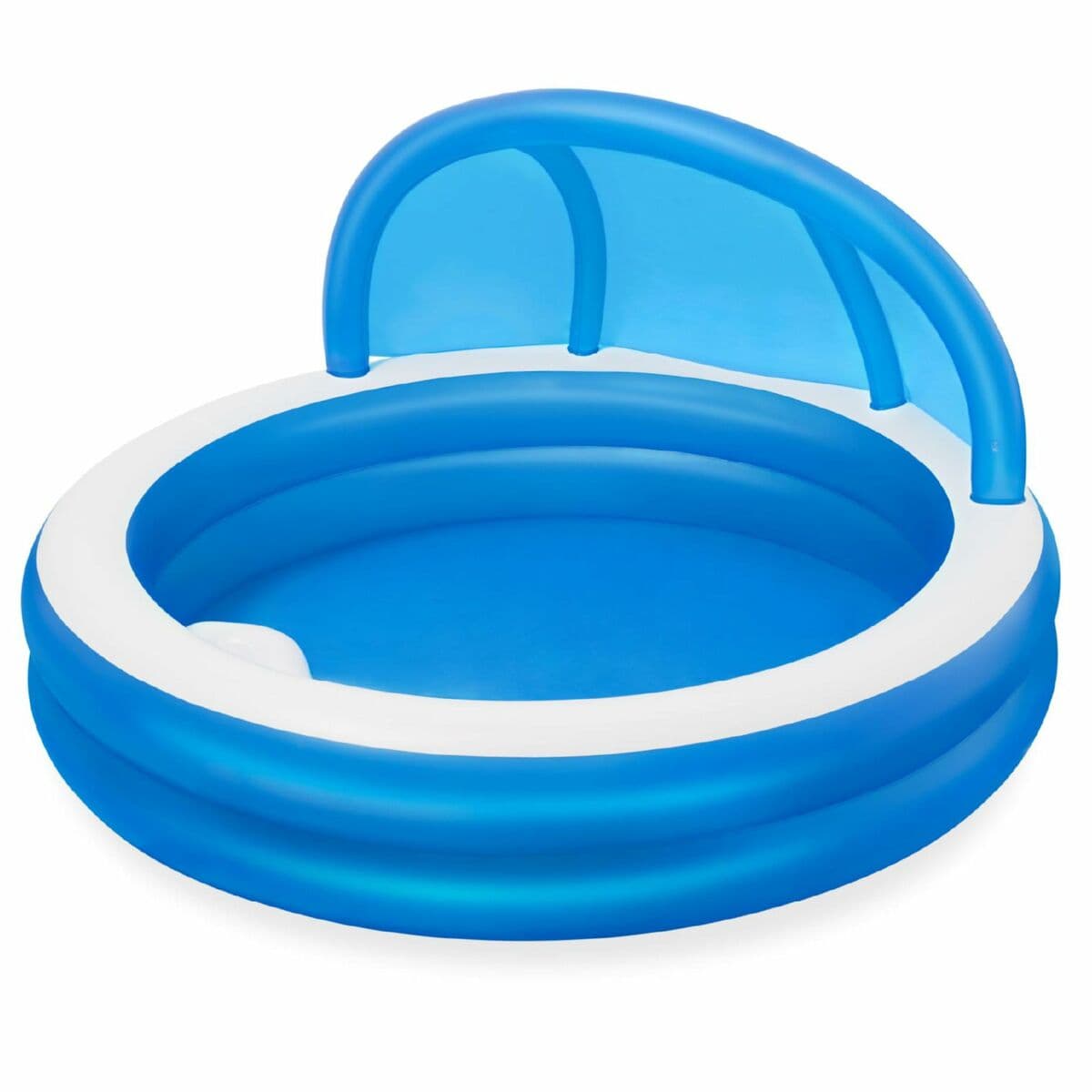 Bestway aufblasbarer Pool 2 Kammern Sonnenschutz 241x241x140 cm +6 Jahre Garten 54337 - Thumbnail 5