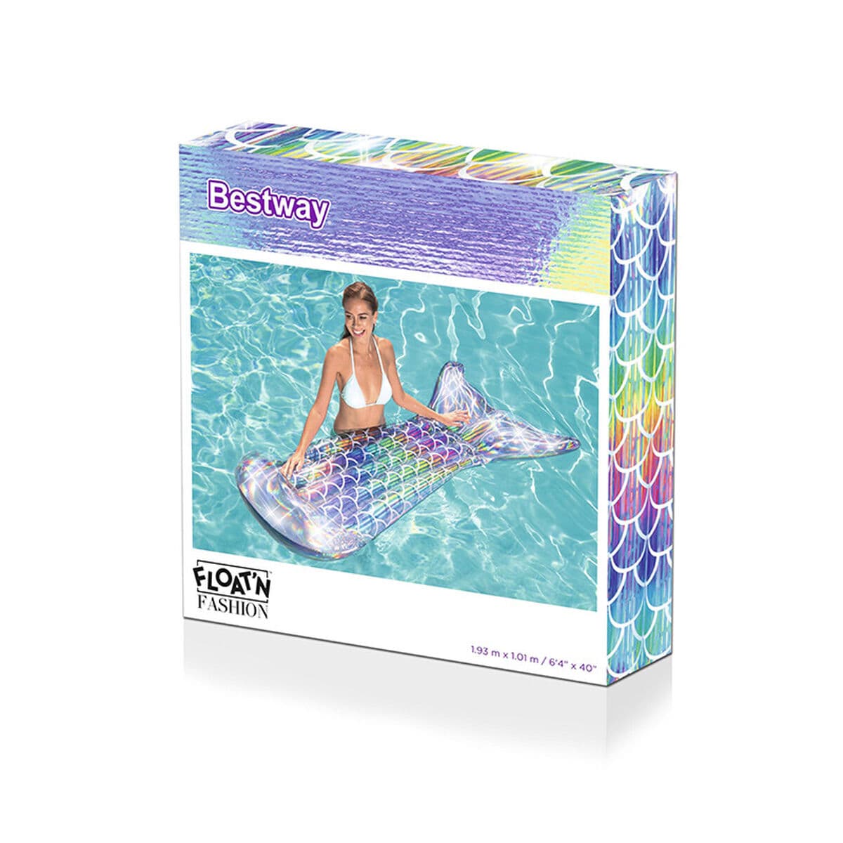 Bestway Luftmatratze Irideszierende Meerjungfrau 193x101 cm Strand und Pool 43413 - Thumbnail 8