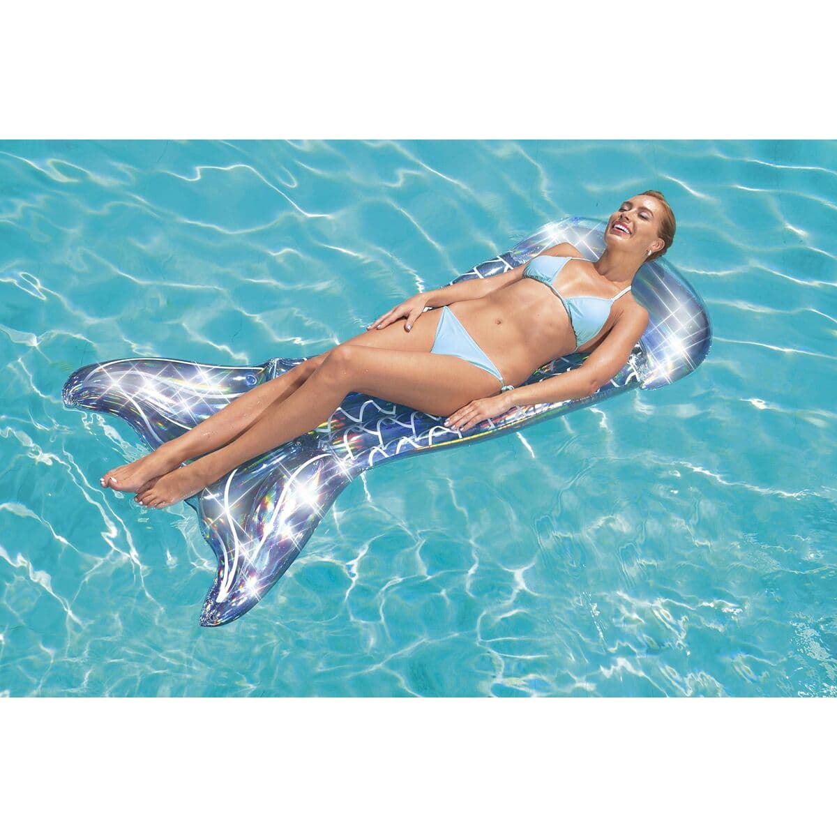 Bestway Luftmatratze Irideszierende Meerjungfrau 193x101 cm Strand und Pool 43413 - Thumbnail 3