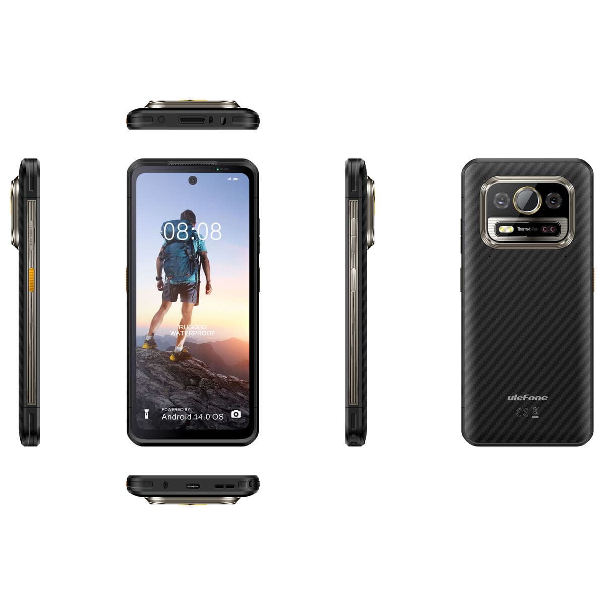 Smartphone Ulefone Armor 25T 8 GB RAM 256 GB Schwarz - Thumbnail 2