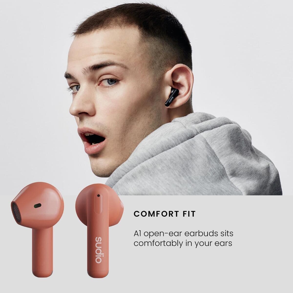 Bluetooth in Ear Headset Sudio A1 True Wireless Orange - Thumbnail 5