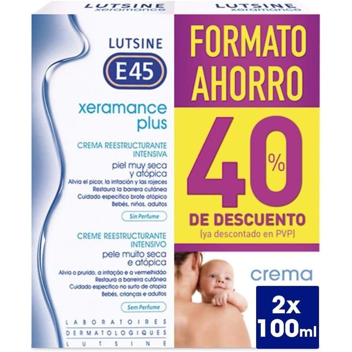Körpercreme Lutsine E45 XERAMANCE PLUS 100 ml 2 Stück — Bild 1