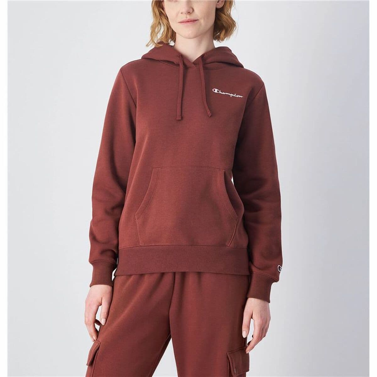Damen Sweater mit Kapuze Champion Braun - Thumbnail 2