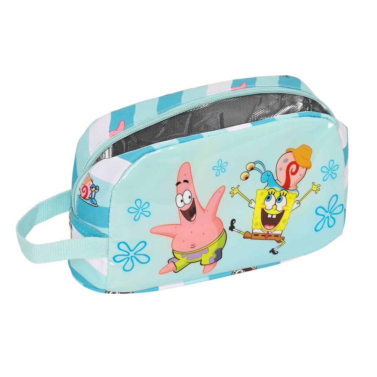 Thermo-Vesperbox Spongebob Stay positive Blau Weiß (21.5 x 12 x 6.5 cm) - Thumbnail 3