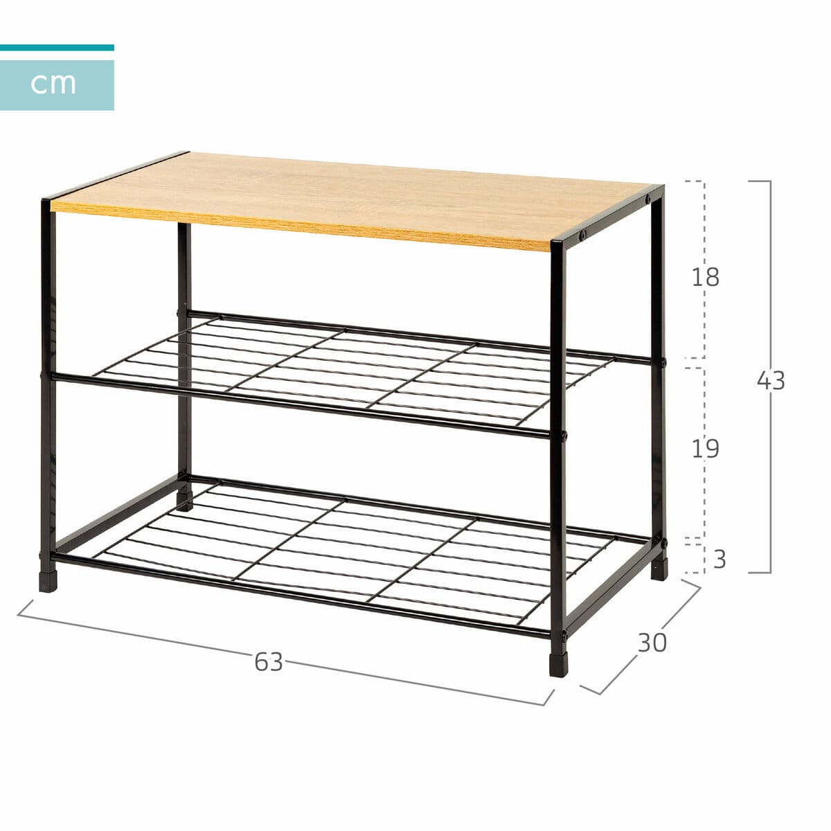 Schuhschrank Max Home 63 x 43 x 30 cm - Thumbnail 4