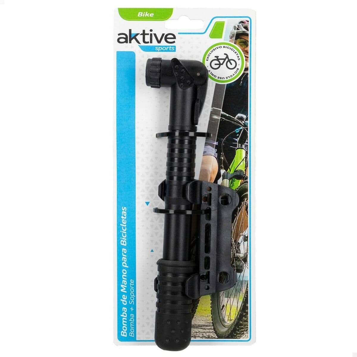 Luftpumpe Aktive Schwarz Fahrrad - Thumbnail 2