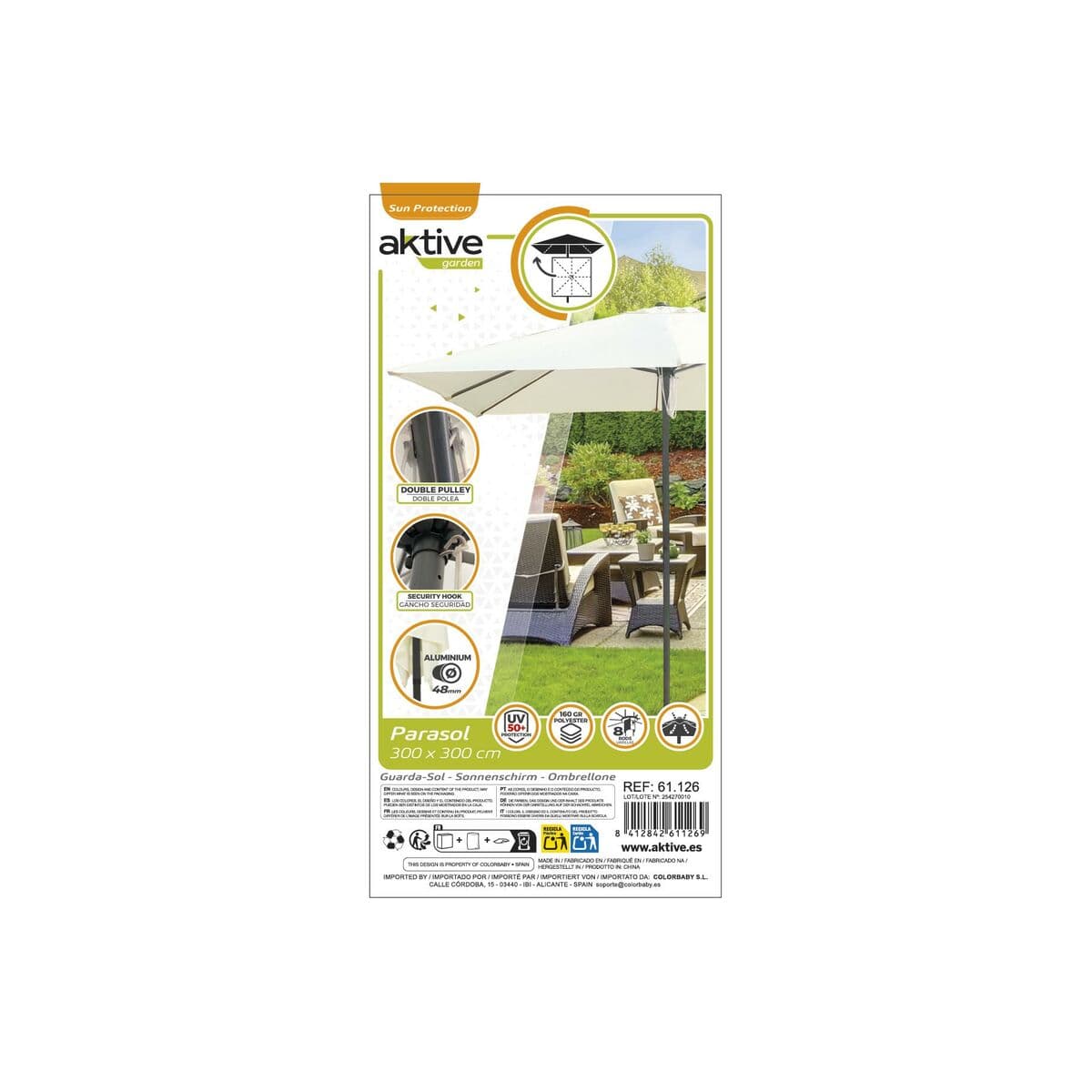 Sonnenschirm Aktive Creme (Restauriert D) - Thumbnail 3