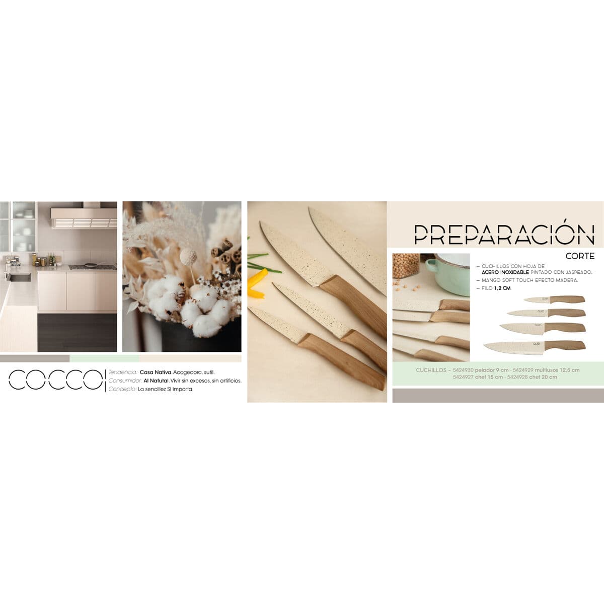 Chef Messer Quid Cocco Braun Metall 15 cm (Pack 12x) - Thumbnail 4