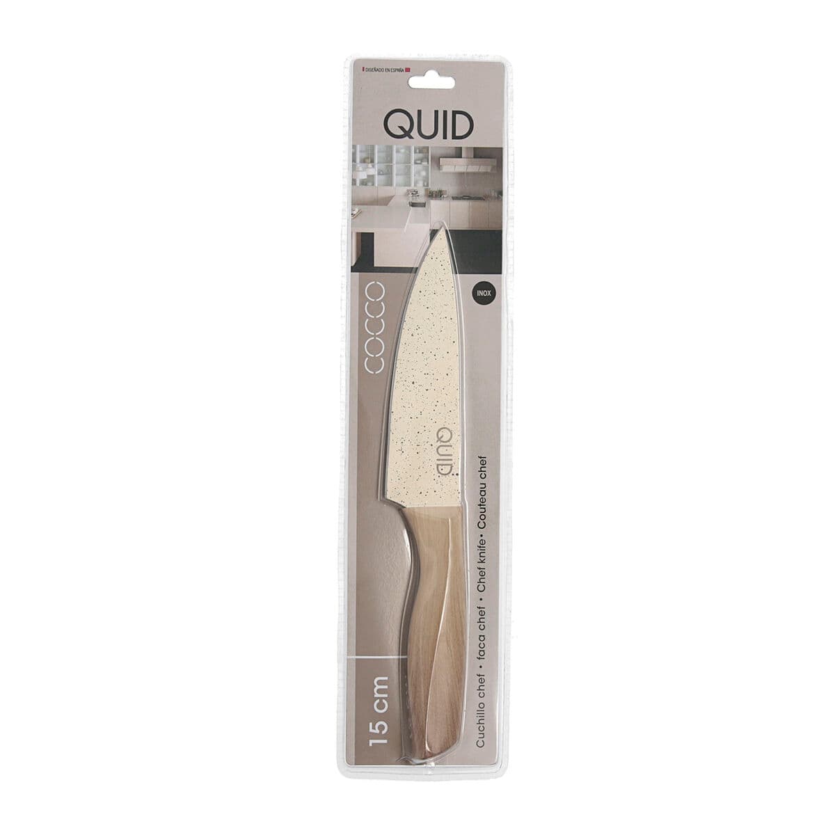 Chef Messer Quid Cocco Braun Metall 15 cm (Pack 12x) - Thumbnail 3