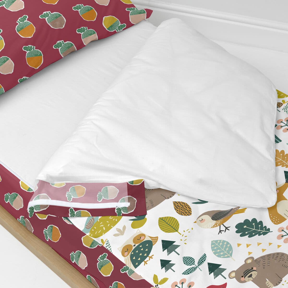 Bettbezug mit Füllung HappyFriday Moshi Moshi Harvestwood Bunt 42 x 20 x 50 cm - Thumbnail 3